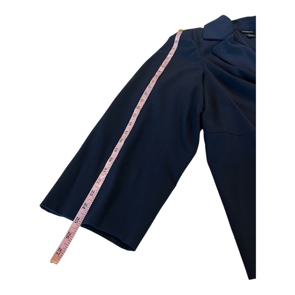 Lane Bryant Navy Blue One Button Closure Sharp Shoulder Blazer Jacket 26/28 - Picture 8 of 13